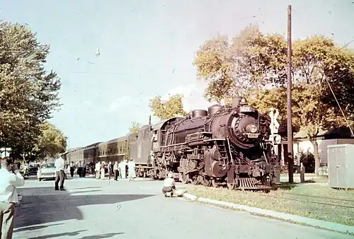 No. 5629 hauling a Michigan Railroad Club-sponsored excursion shortly before its retirement from the GTW, September 27, 1959