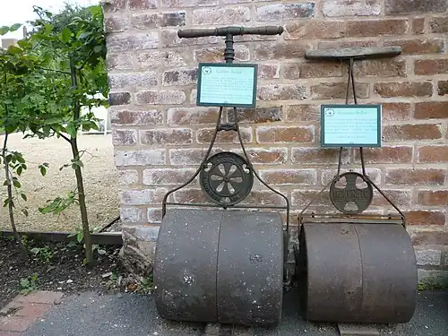 Two "garden rollers" in Hill Close Gardens, Warwick