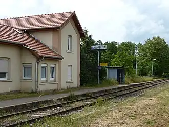 The railway station in Schopperten