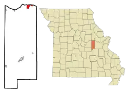 Location of Hermann, Missouri