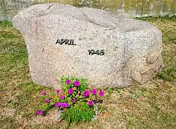 Memorial stone April 1945 in Lorenzkirch