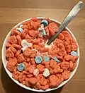 Artificially Strawberry Flavored Sweetened Cereal with Monster Marshmallows (Franken Berry)