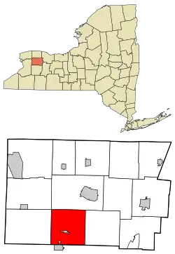 Location in Genesee County and the state of New York.