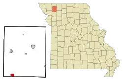Location of King City, Missouri