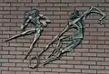 tennis players facade ornament, Woerden