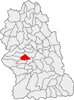 Location in Hunedoara County