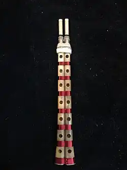 Ghoshmeh. (قشمه استخوانی "Bone ghoshmeh"). Instrument made from bird bones