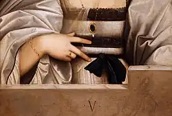 Detail of the right hand and bosom (Modena)