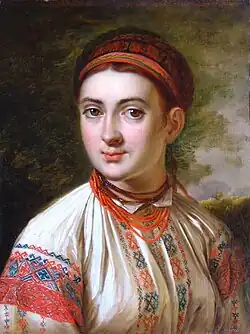 Girl from Podillya c. 1800 by Vasily Tropinin