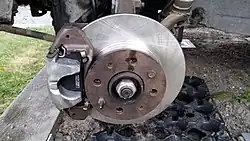 Car without wheel studs for use with lug bolts