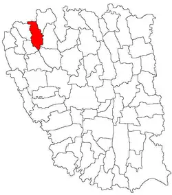 Location in Galați County