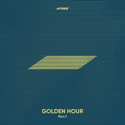 The digital cover of Ateez's tenth EP, Golden Hour: Part.1.
