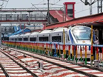 Gorakhpur–Lucknow Charbagh Vande Bharat Express is one of the two Vande Bharat Express trains that runs with a stop at Ayodhya.