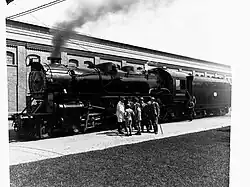 Sir Alexander and party inspecting 710 at Islington