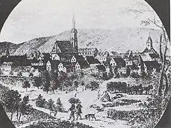 Grünstadt around 1800 (decorative plate)