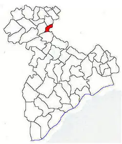 Location in Giurgiu County
