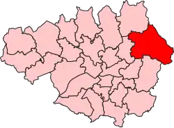 Boundary of Oldham East and Saddleworth in Greater Manchester