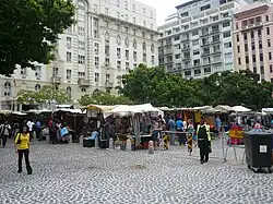 Greenmarket Square as seen from Burg Street and Longmarket Street