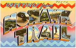 Tichnor Bros. large-letter postcard  1940