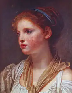 Young girl with blue ribbon, second half of 18th century[13]