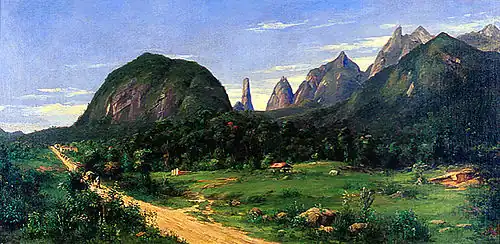 Serra dos Órgãos as seen from Teresópolis, 1885. Oil on canvas by Georg Grimm