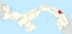 Location of Comarca Guna de Wargandí