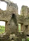 Ruins of the castle house of the Gymnicher Porz with the remains of the chimney
