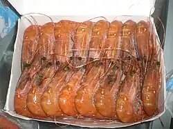 Frozen prawns