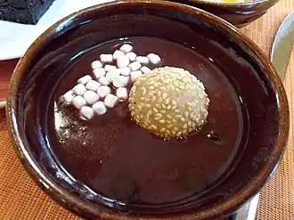 Jian dui with hong dou tang