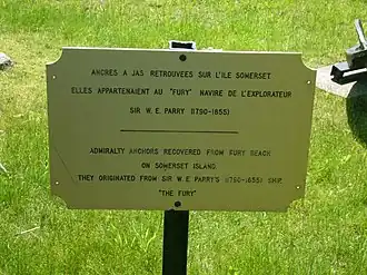 Explanatory plaque