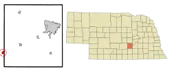 Location of Shelton, Nebraska
