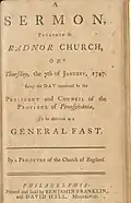 Sermon published 1748