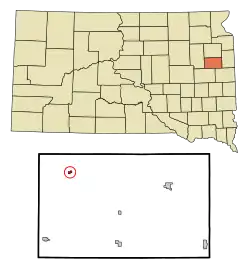 Location in Hamlin County and the state of South Dakota