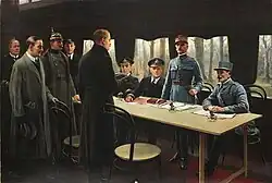 The Signing of the Armistice, Nov. 11th, 1918[12]