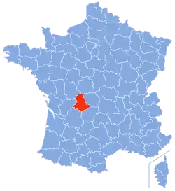 Location of Haute-Vienne in France