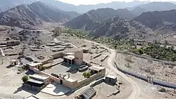 Hayl Fort and Watchtower, looking Northwest up Wadi Hayl