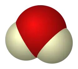 Spacefill model of heavy water