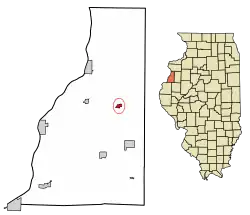 Location of Biggsville in Henderson County, Illinois