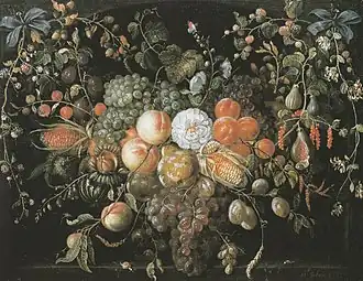Fruit garland, c. 1680, wood, 21,5 x 27,5&nbsp;cm, Centraal Museum, Utrecht