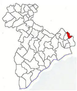 Location in Giurgiu County