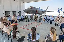 Then IDF Chief of the General Staff Herzi Halevi (brown boots) visited Nevatim Airbase in February 2023