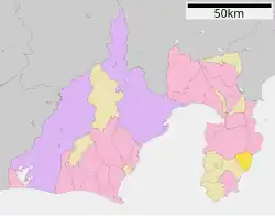 Location of Higashiizu in Shizuoka Prefecture