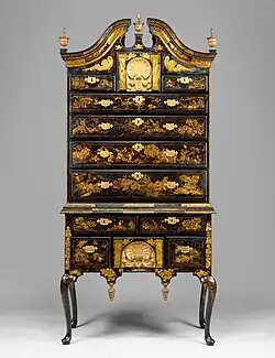 High chest of drawers, American, 1740–60