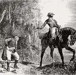 A highwayman, from an old print.