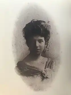 Black and white photo of a young woman.