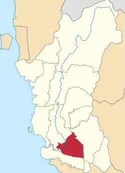 Location of Hilir Perak District in Perak