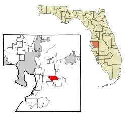 Location in Hillsborough County and the state of Florida