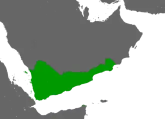 The Himyarite Kingdom at its height in 525 AD