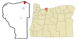 Location in Oregon
