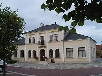 The town hall in Hordain